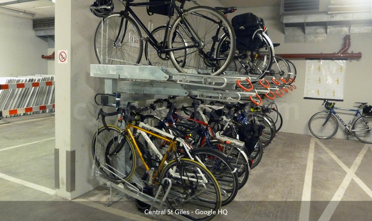 double stacked bike rack