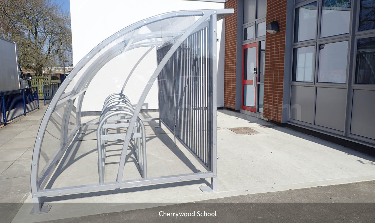 Solent Bike Shelter with Rounded A Racks