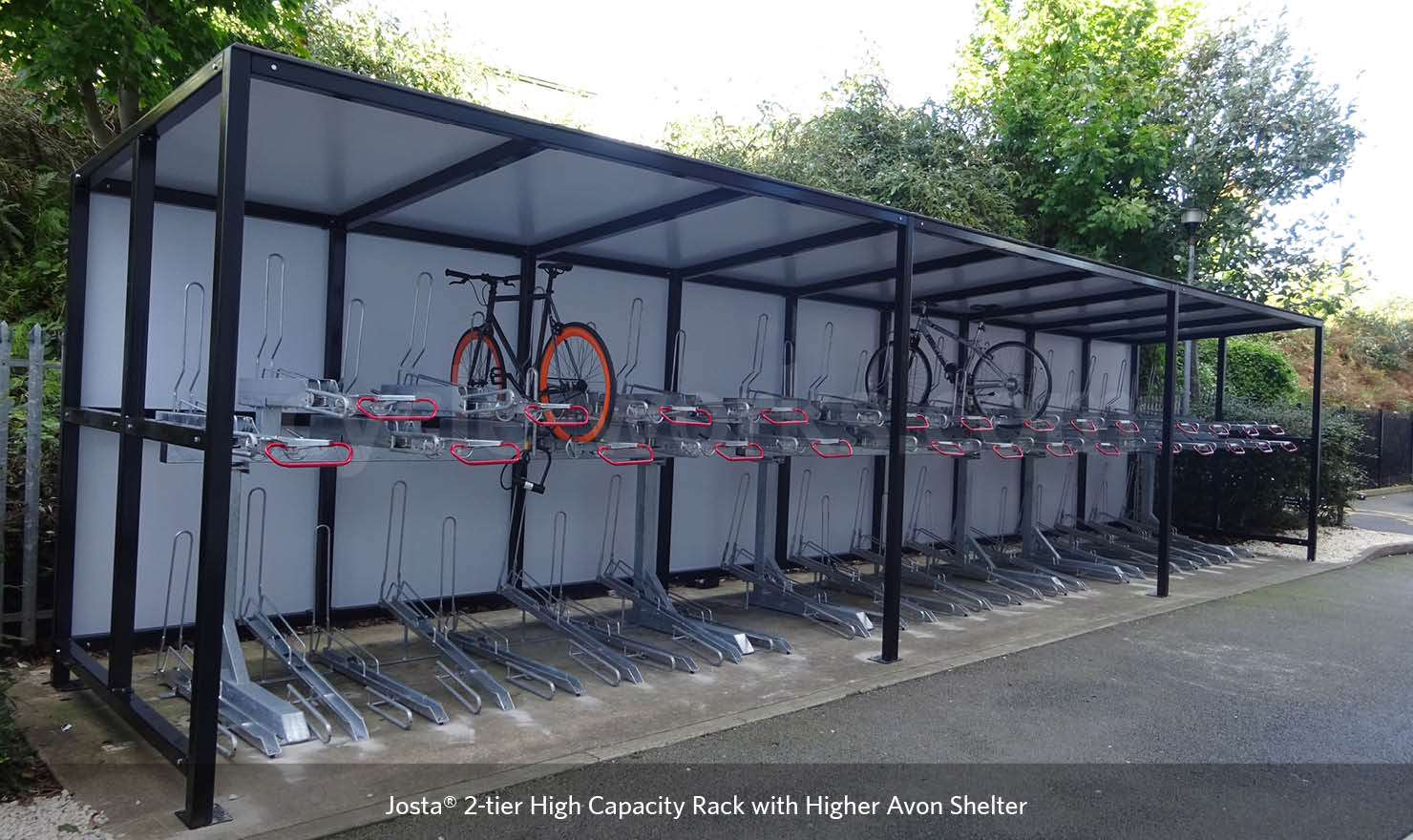 Covered sales bike rack