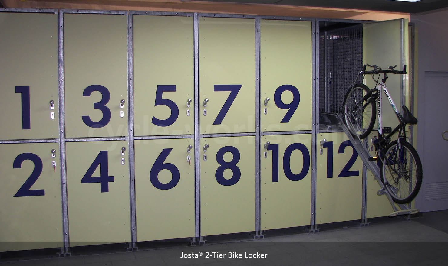 Josta 2 Tier bike lockers