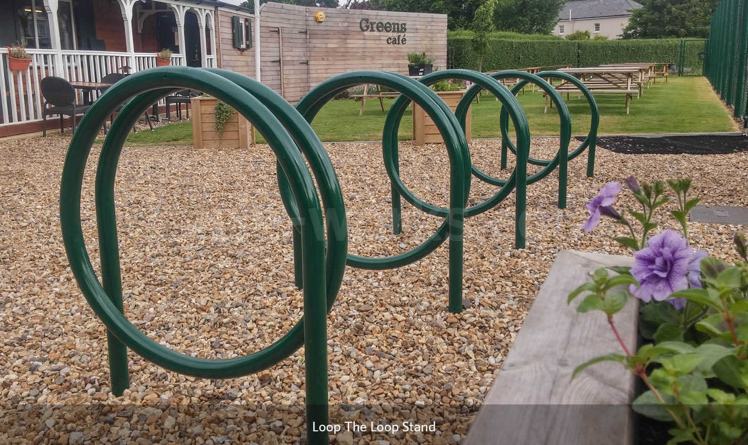 Loop bike shop rack