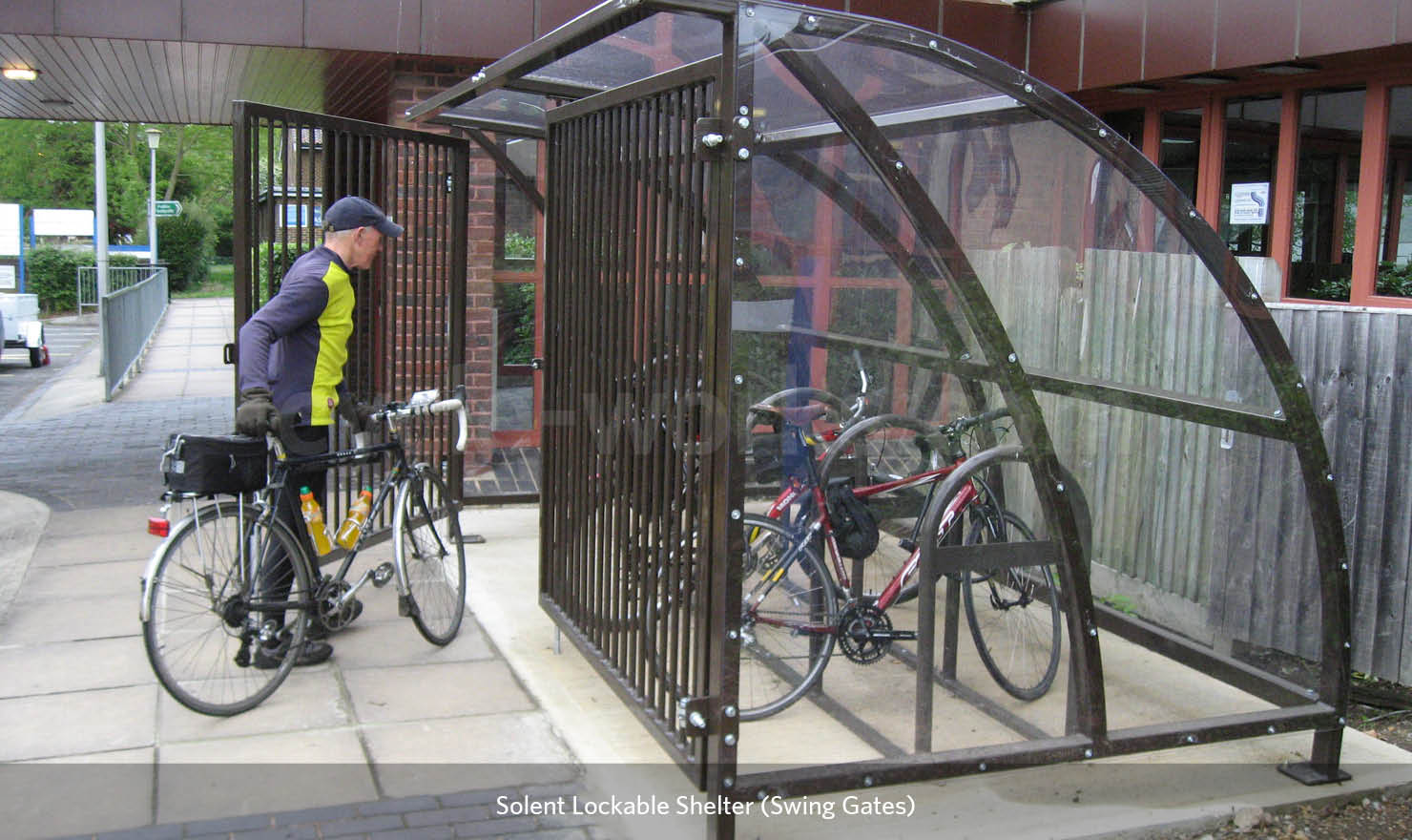 lockable bike shelter