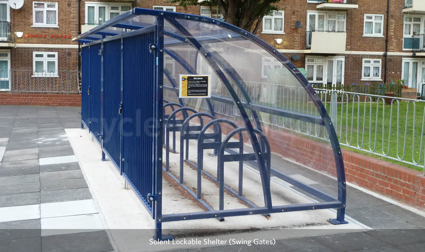 lockable bike shelter