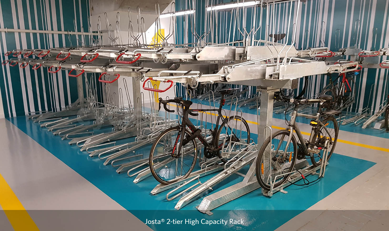 Josta® 2-Tier Rack  Space-efficient bike racking system