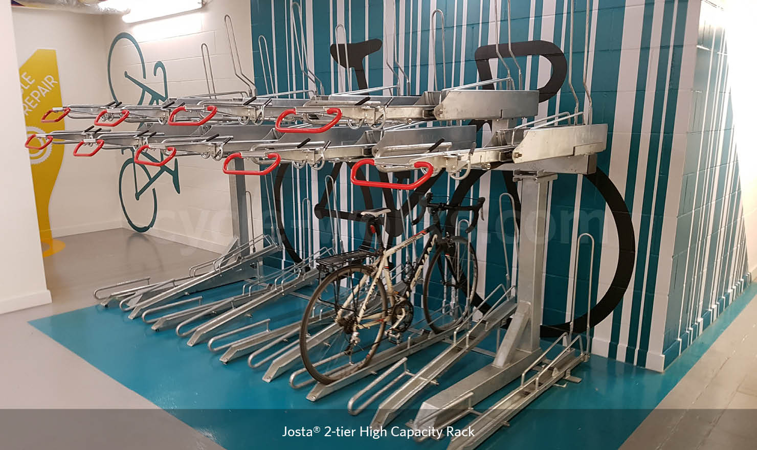 CapaCITY two-tier bicycle rack