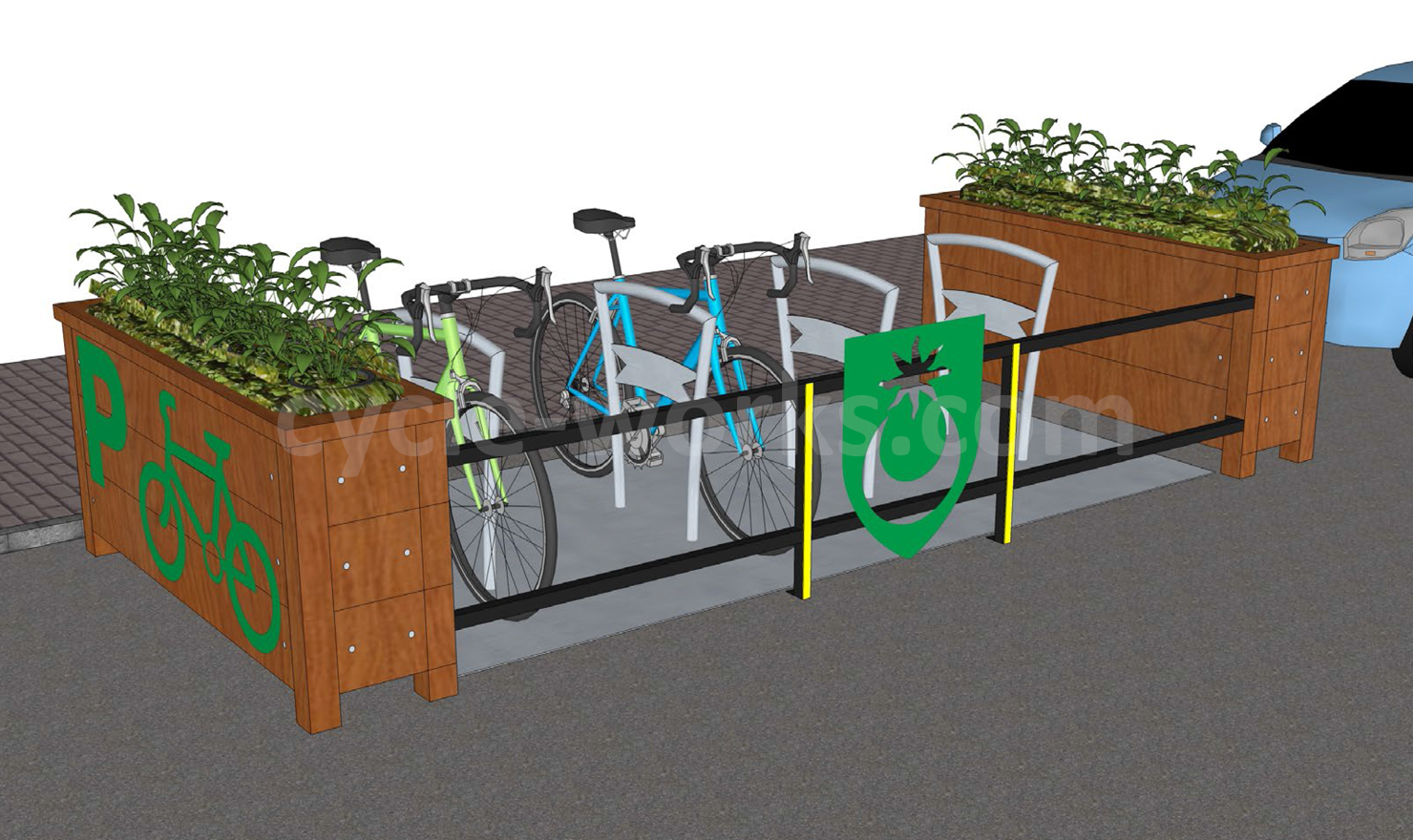 Bike Corrals and Bike Stands